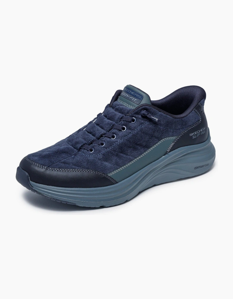 Skechers Contour Foam Cordelux Textile Men's Navy Cozycord/Pu Trainers