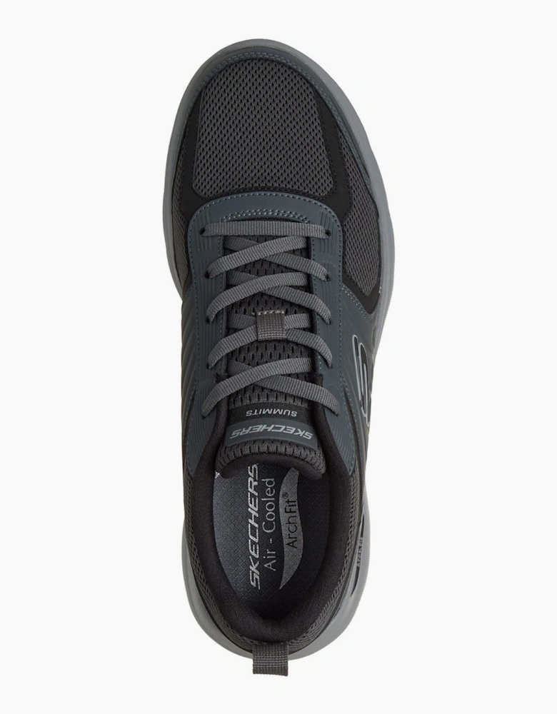 Skechers Arch Fit Summits Leege Men's Charcoal Leather/Mesh/BLK Trim Trainers