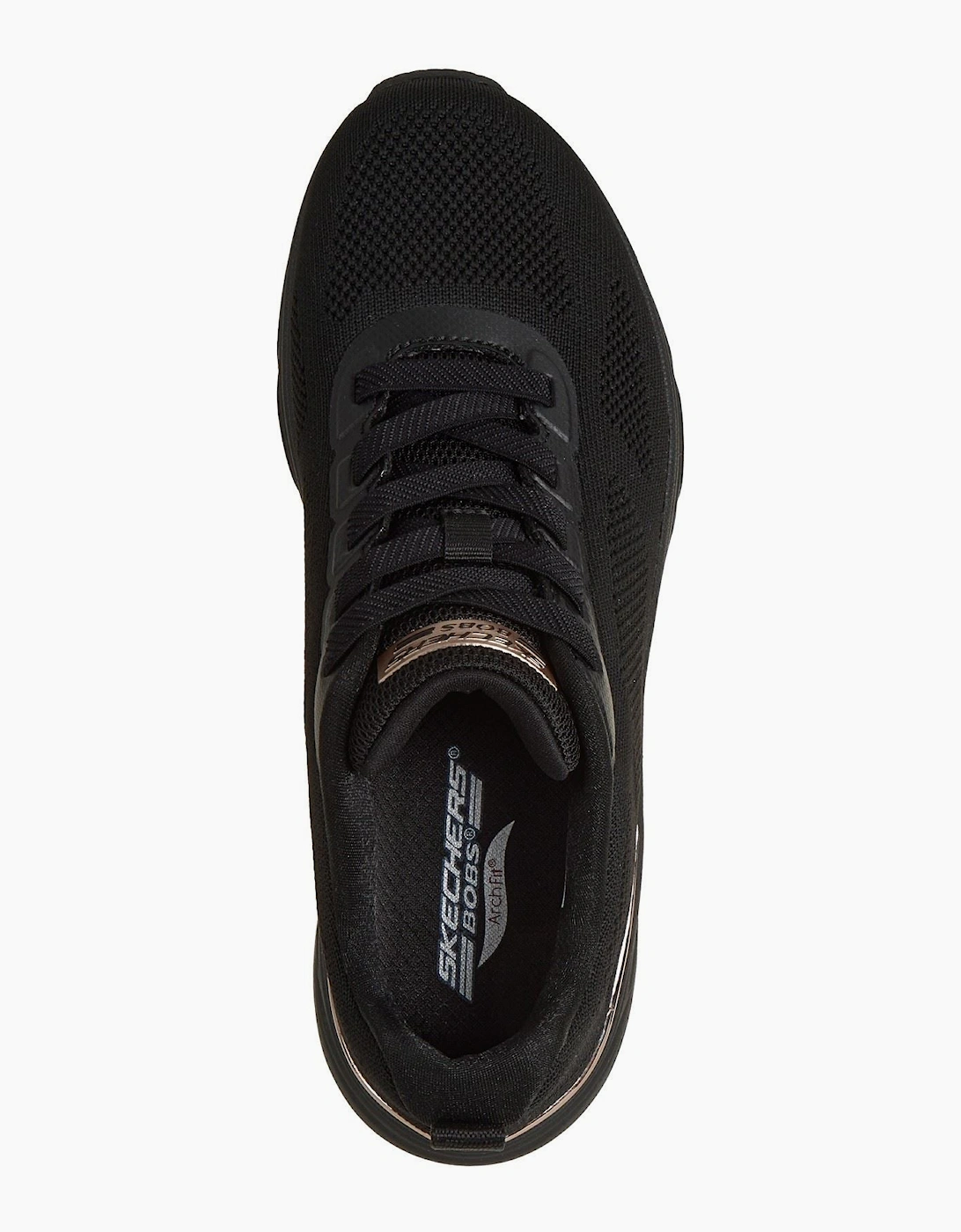 Skechers BOBS Arch Fit Elev8 Textile Women's Black Engineered Knit Trainers