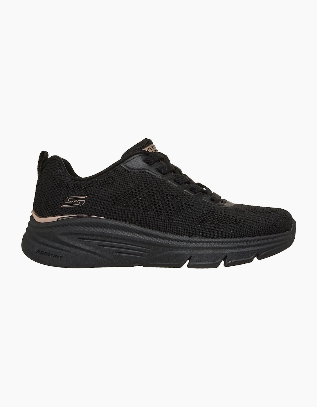 Skechers BOBS Arch Fit Elev8 Textile Women's Black Engineered Knit Trainers