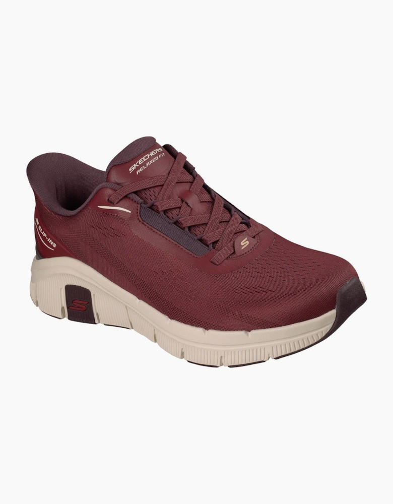 Skechers Relaxed Fit Flex Zayder Textile Men's Burgundy Mesh/Synthetic Trainers