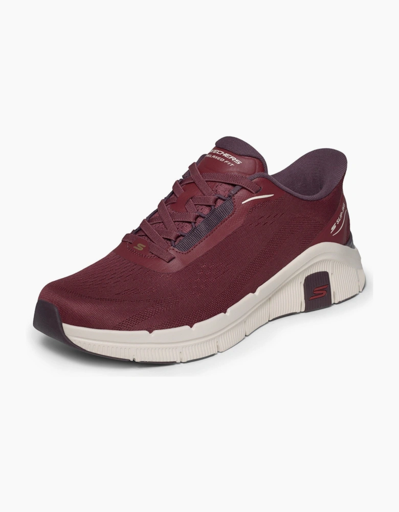 Skechers Relaxed Fit Flex Zayder Textile Men's Burgundy Mesh/Synthetic Trainers