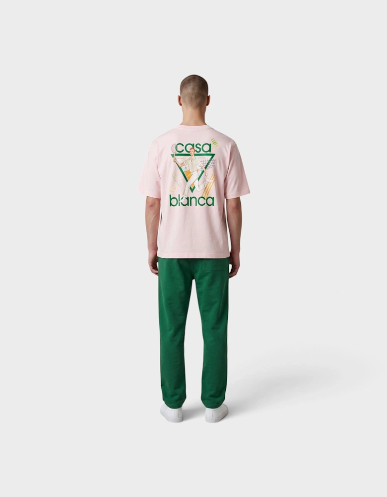Logo Tennis Club Icon T-Shirt Pink