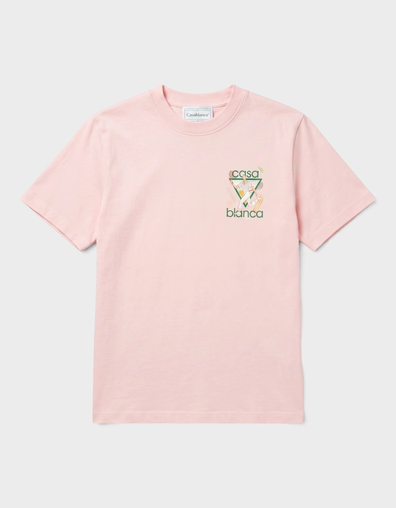 Logo Tennis Club Icon T-Shirt Pink
