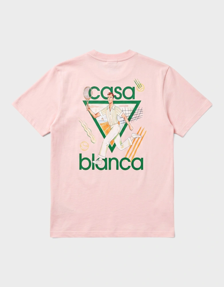 Logo Tennis Club Icon T-Shirt Pink