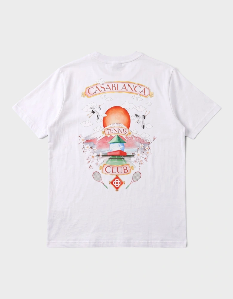 Logo Printed Tennis Club T-Shirt White