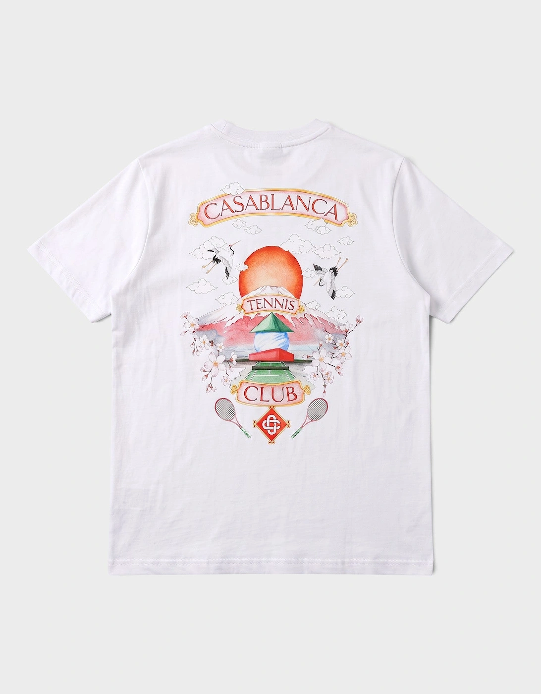 Logo Printed Tennis Club T-Shirt White