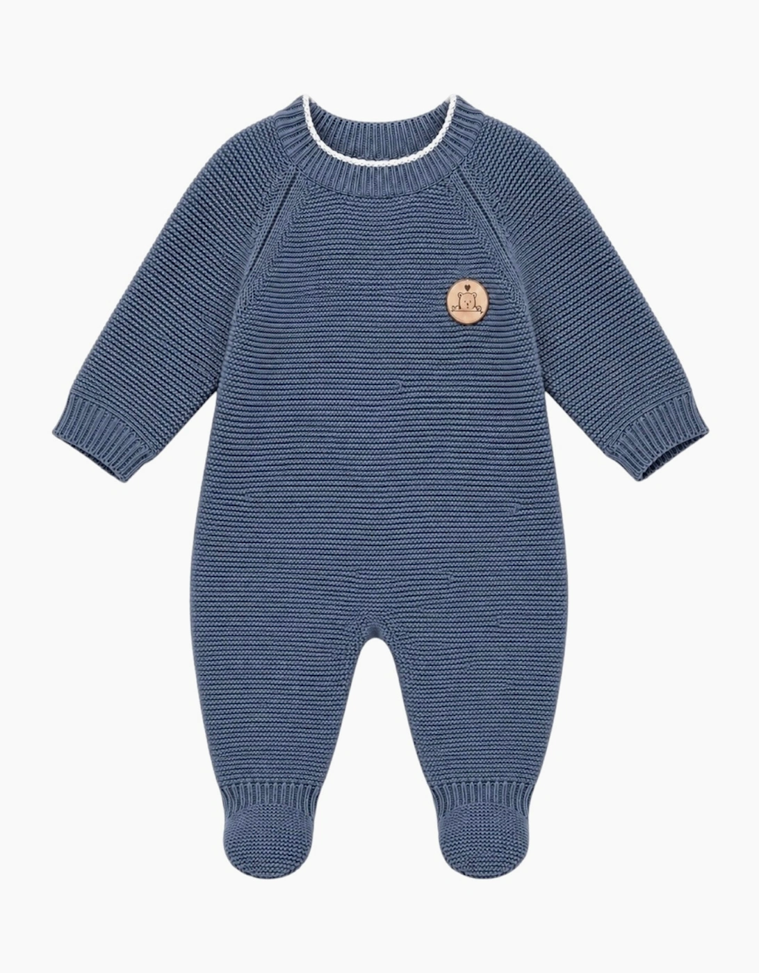 Bruma Blue Knit Babygrow