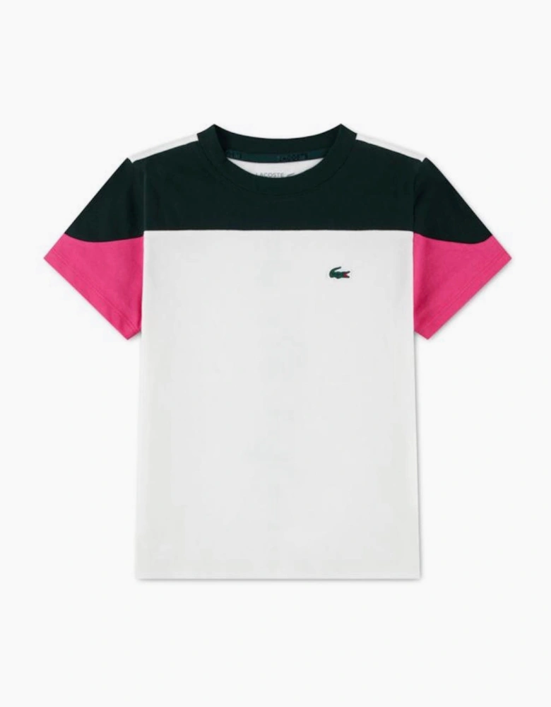 LACOSTE OFF COURT COLOUR BLOCK TEE 947671
