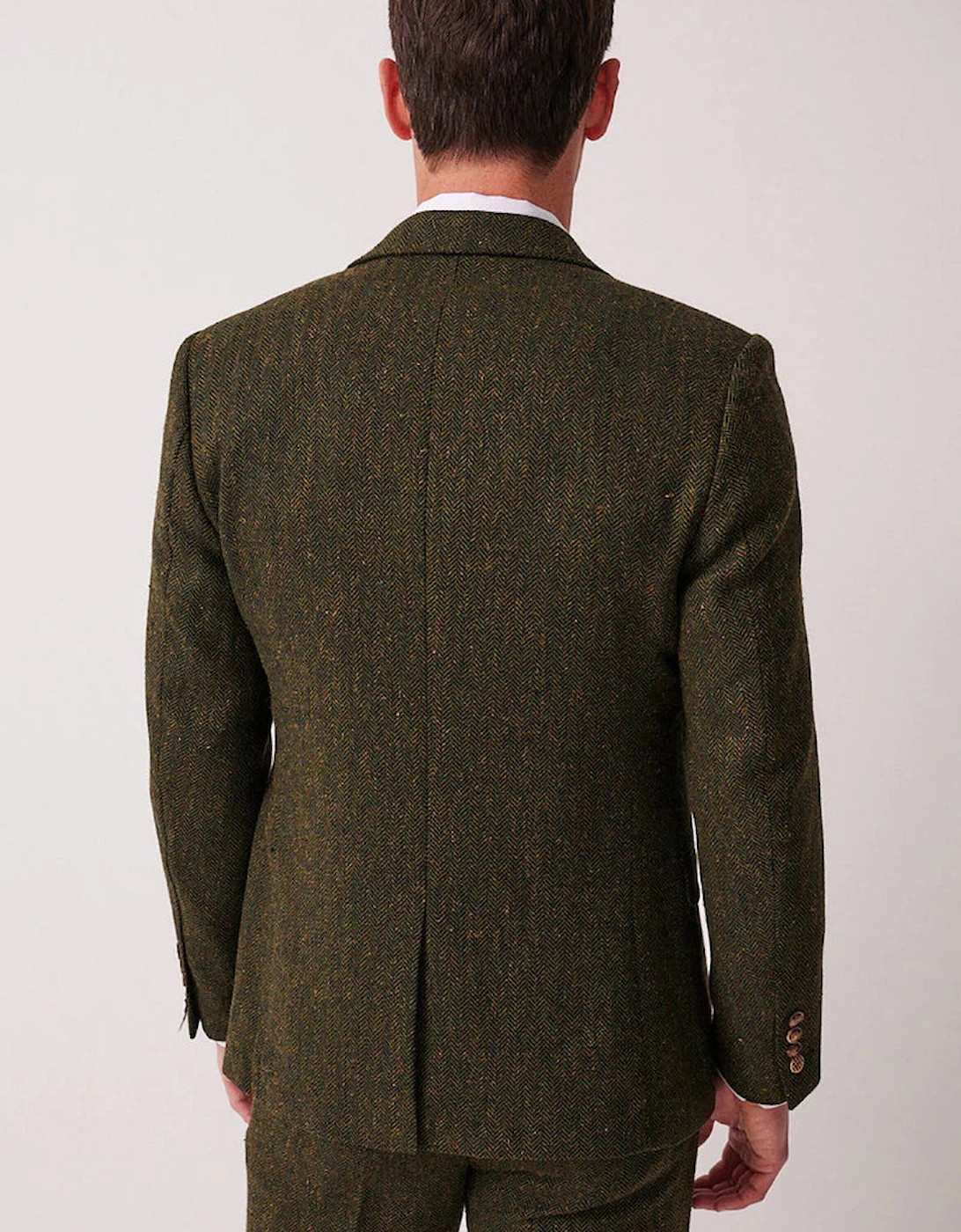 Marc Darcy Dean Tweed Blazer - Olive Green