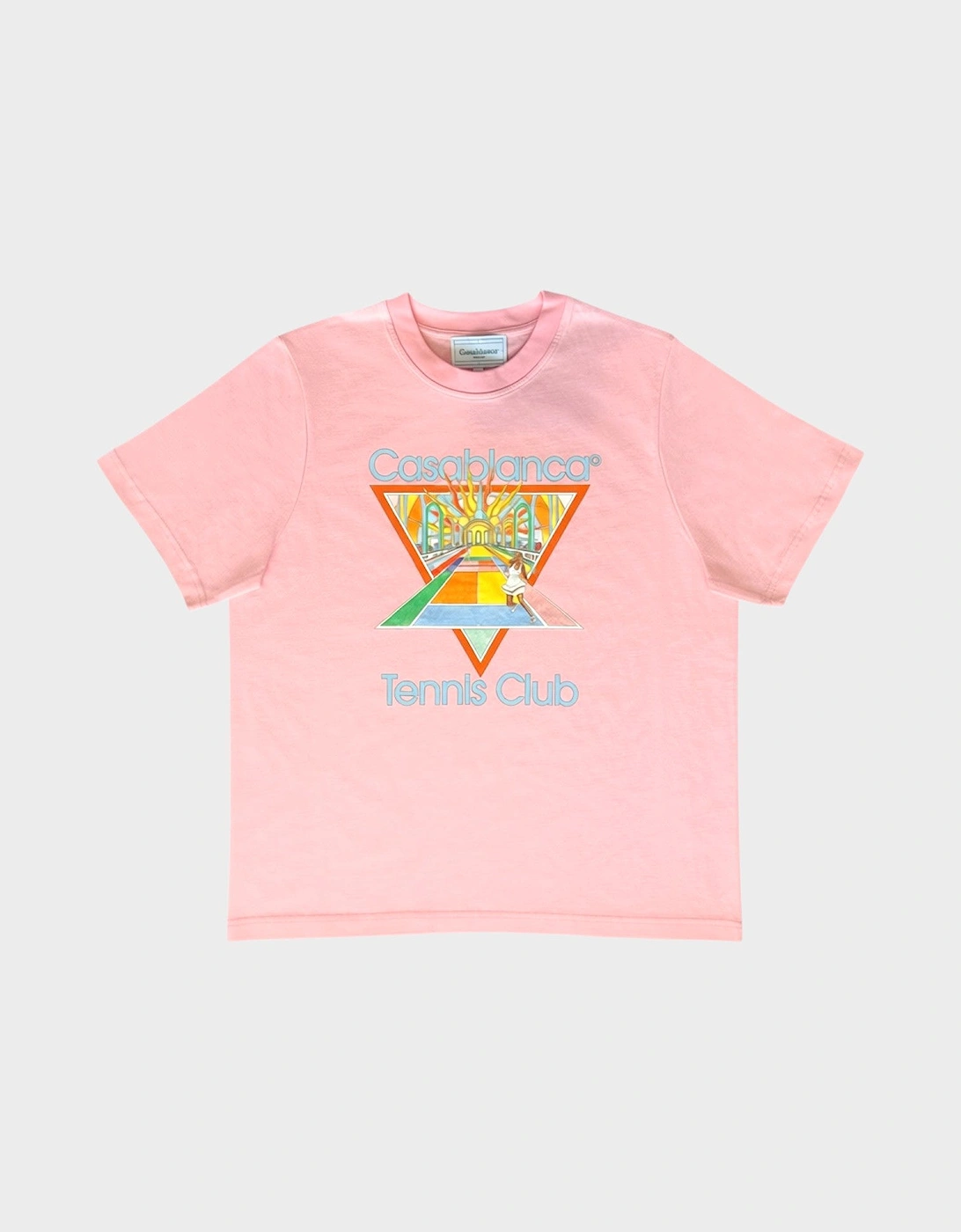 Tennis Club Icon Printed T Shirt Pink