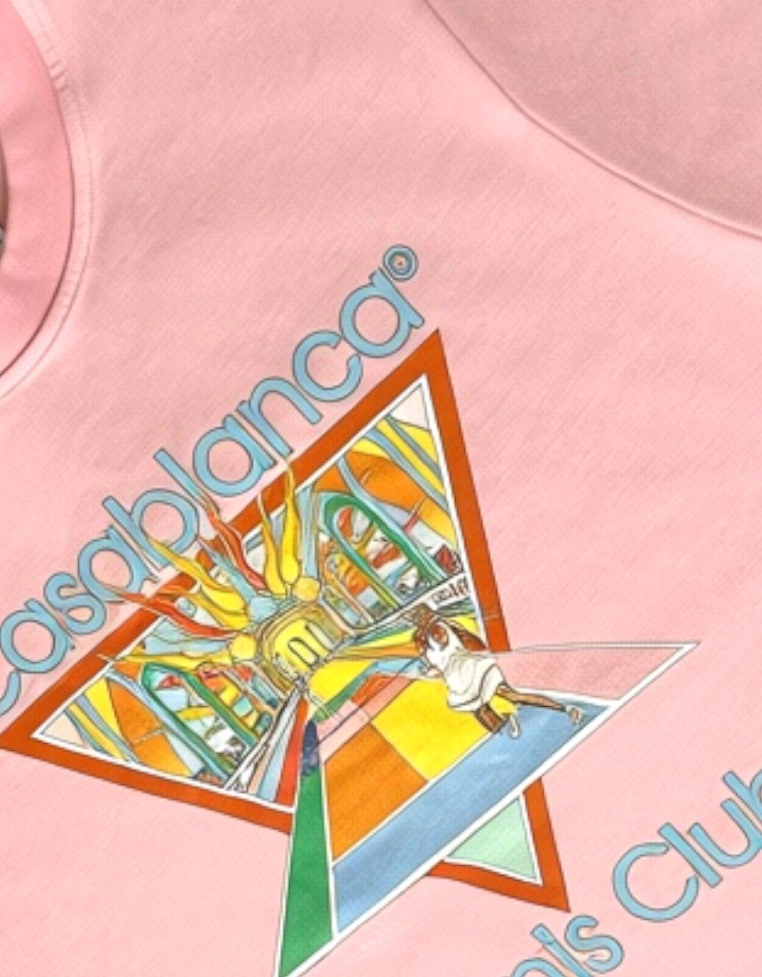 Tennis Club Icon Printed T Shirt Pink