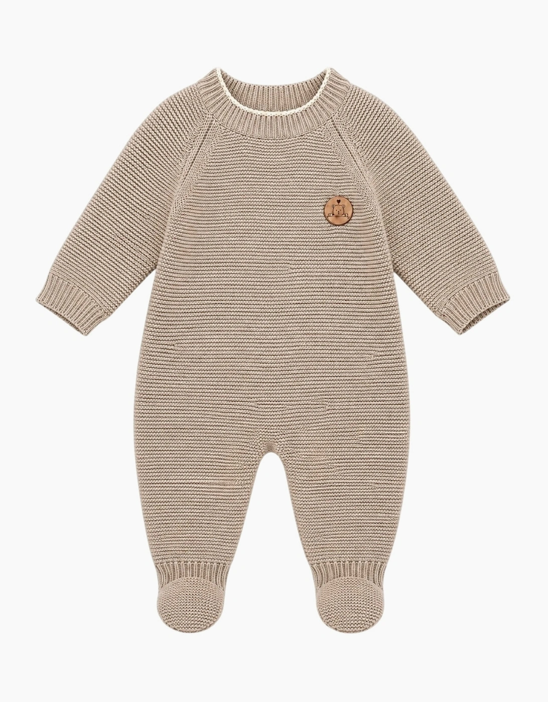 Deep Sand Knit Babygrow