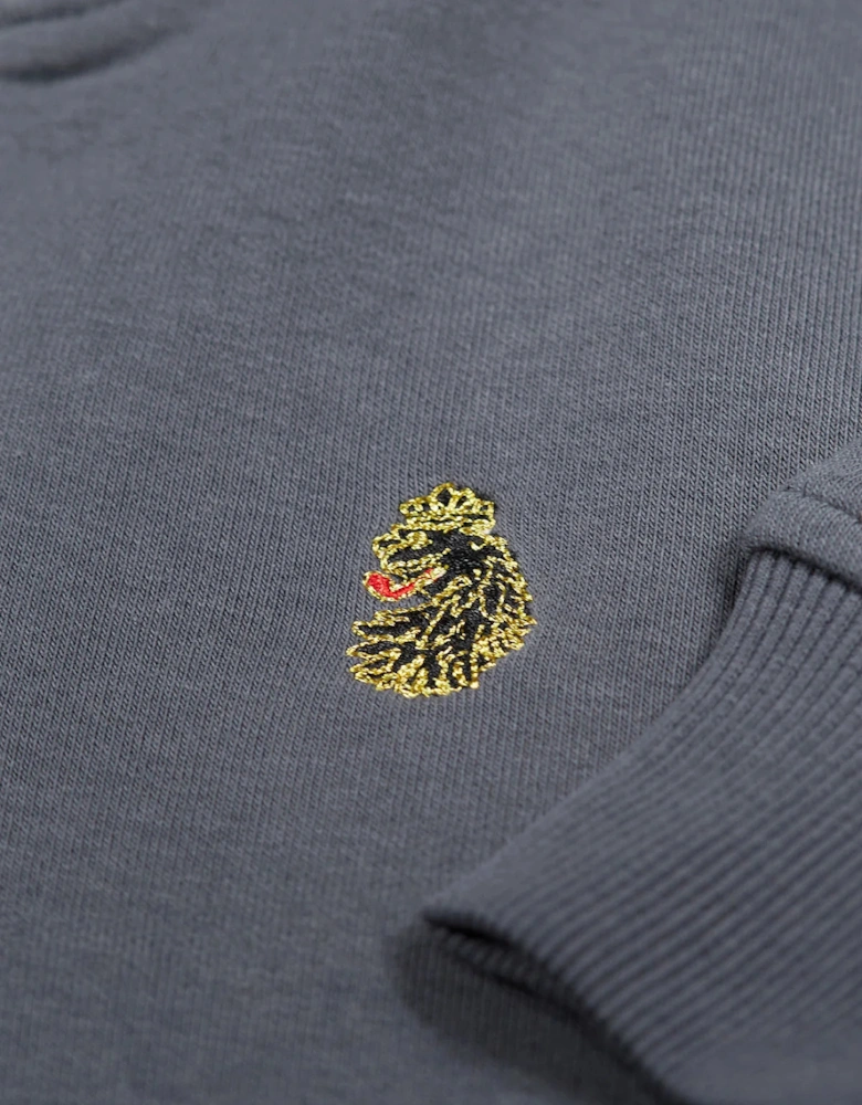 LUKE1977 Sydney 1/4 Zip Sweatshirt - Charcoal