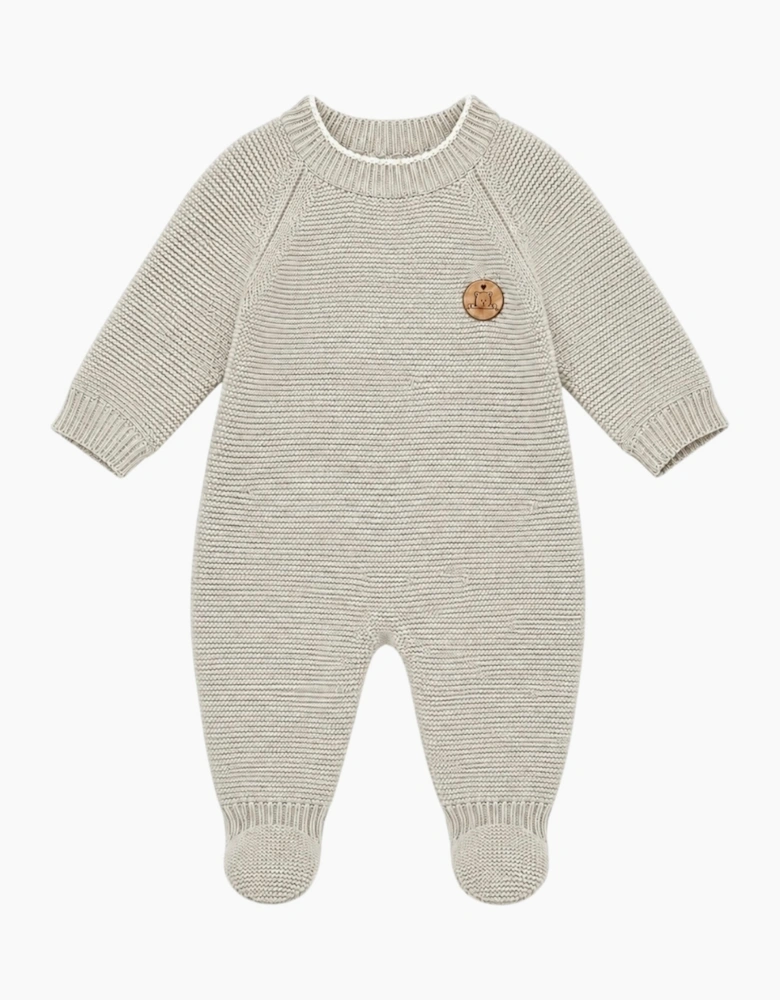 Light Camel Knit Babygrow