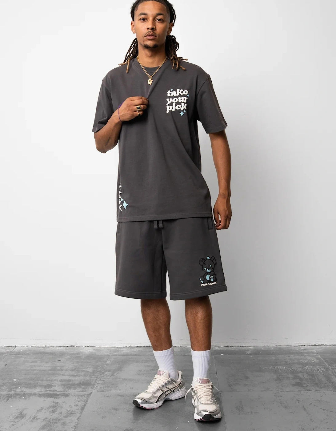 Fresh Flavours Take Your Pick Shorts - Charcoal