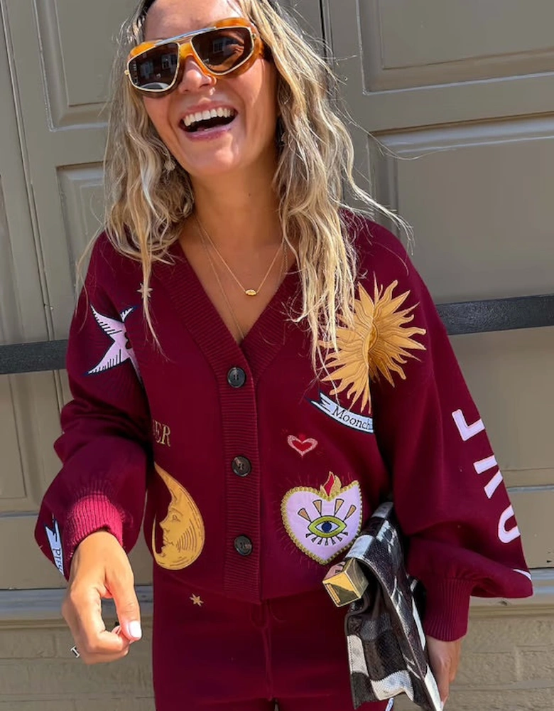 Burgundy mystical cardigan