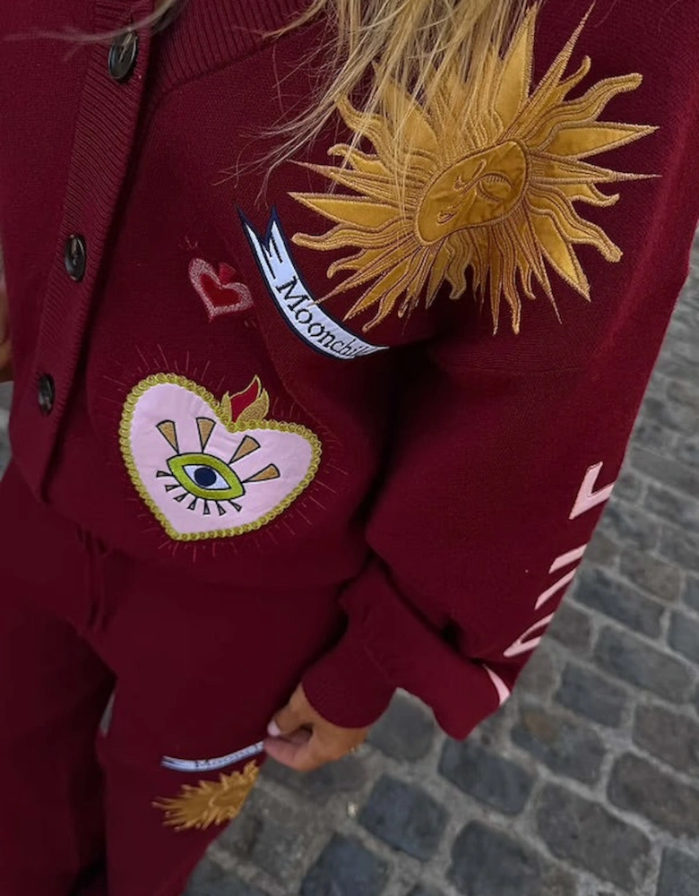 Burgundy mystical cardigan