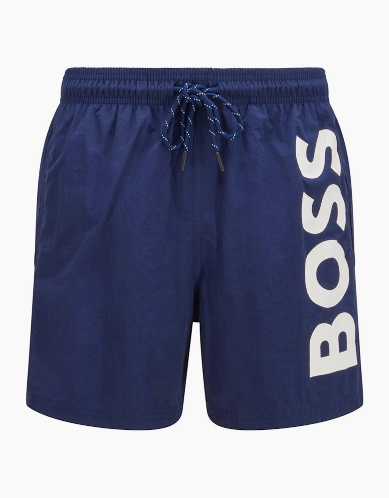 Octopus Swim Shorts With Bold  Branding