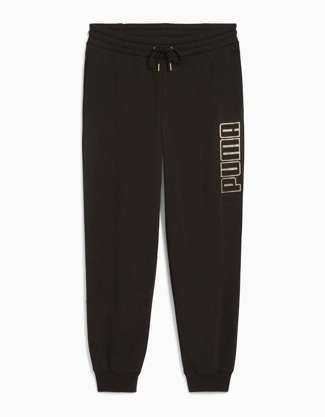 Puma Puma Women's Maximal Metallic Comfort Fleece Jogging Bottoms - Black