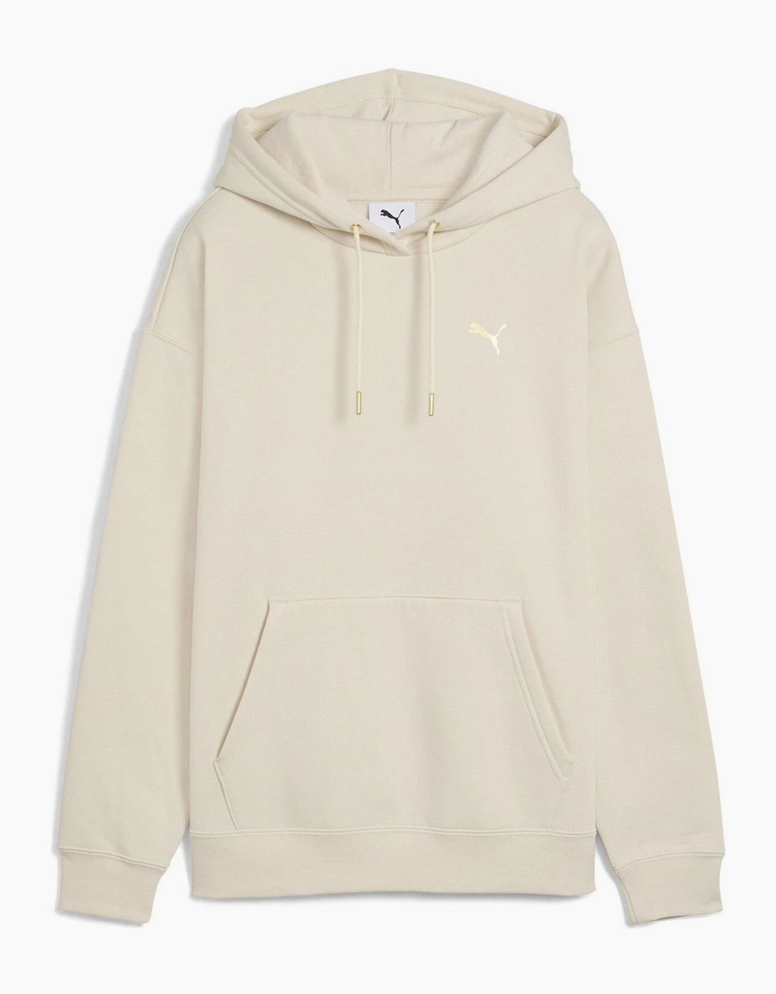Puma Puma Women's Maximal Metallic Comfort Tech Fleece Overhead Hoodie - Tan