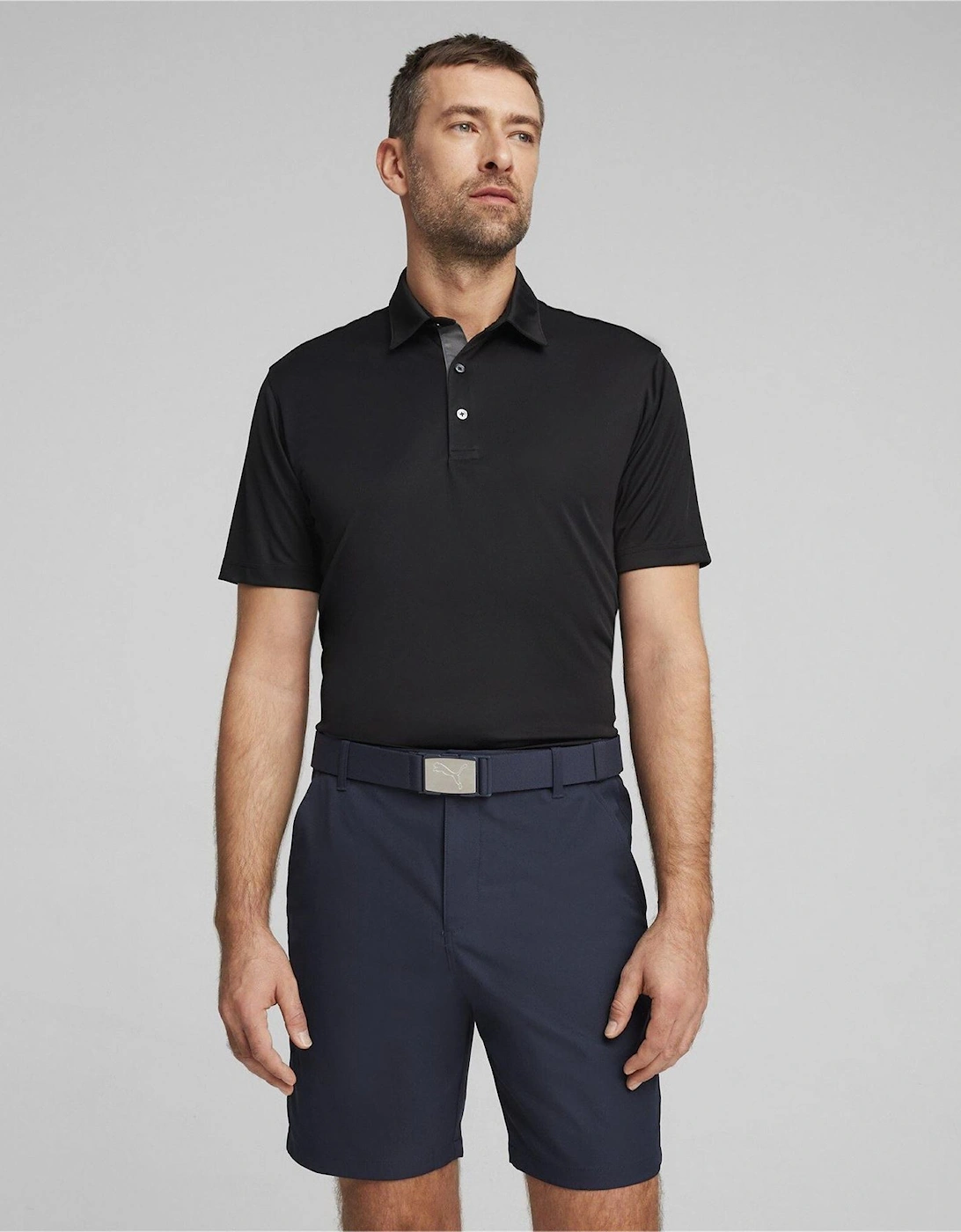 Mens Pure Solid Polo Shirt
