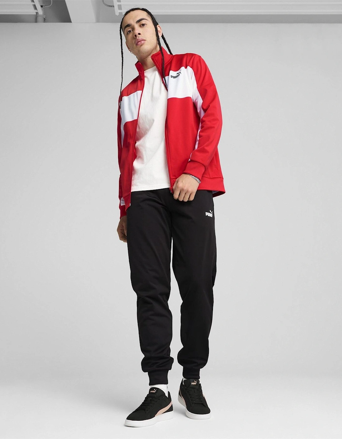 Colorblock Suit Poly Tracksuit