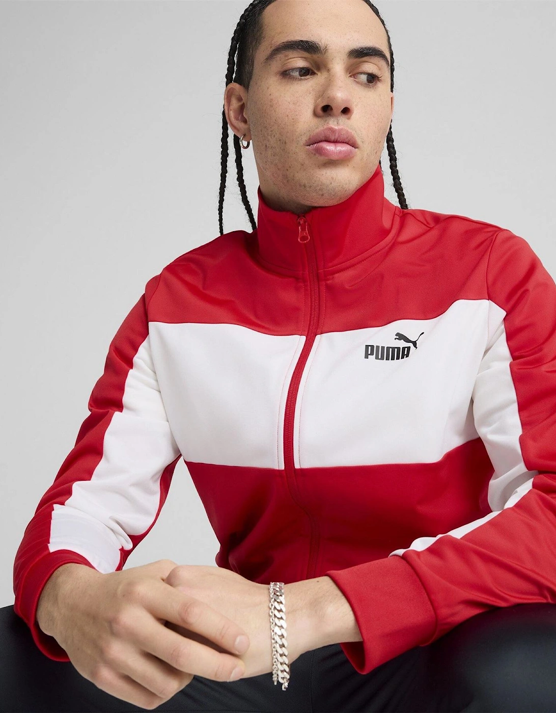Colorblock Suit Poly Tracksuit