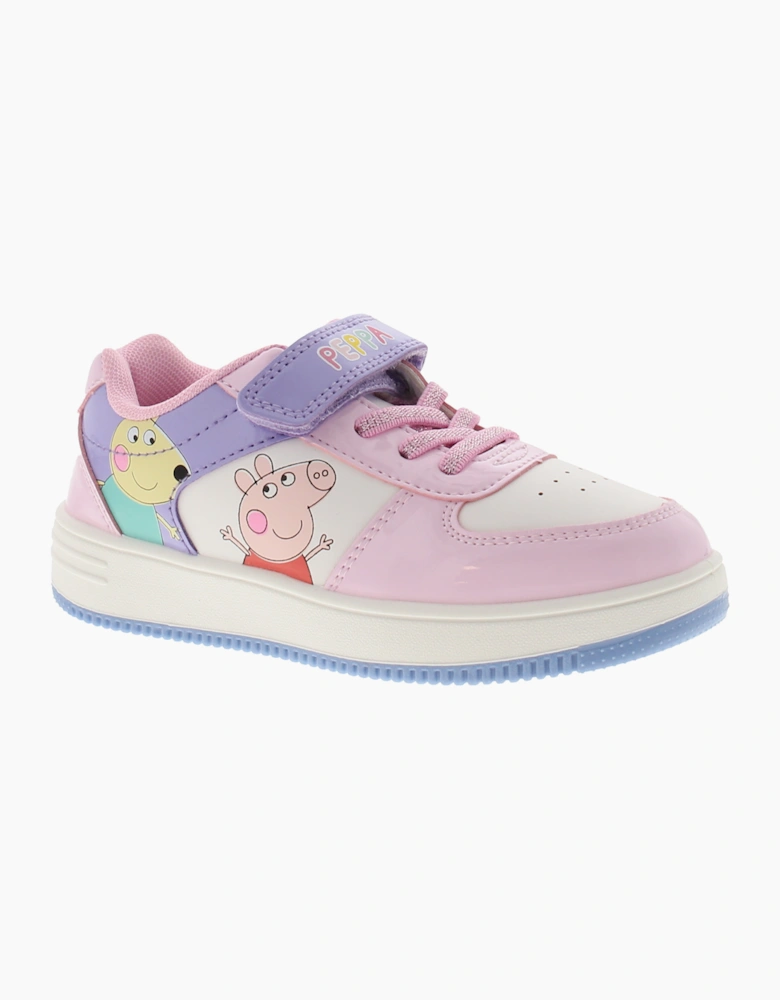 Peppa Pig Girls Trainers Viva Touch Fastening pink white purple UK Size