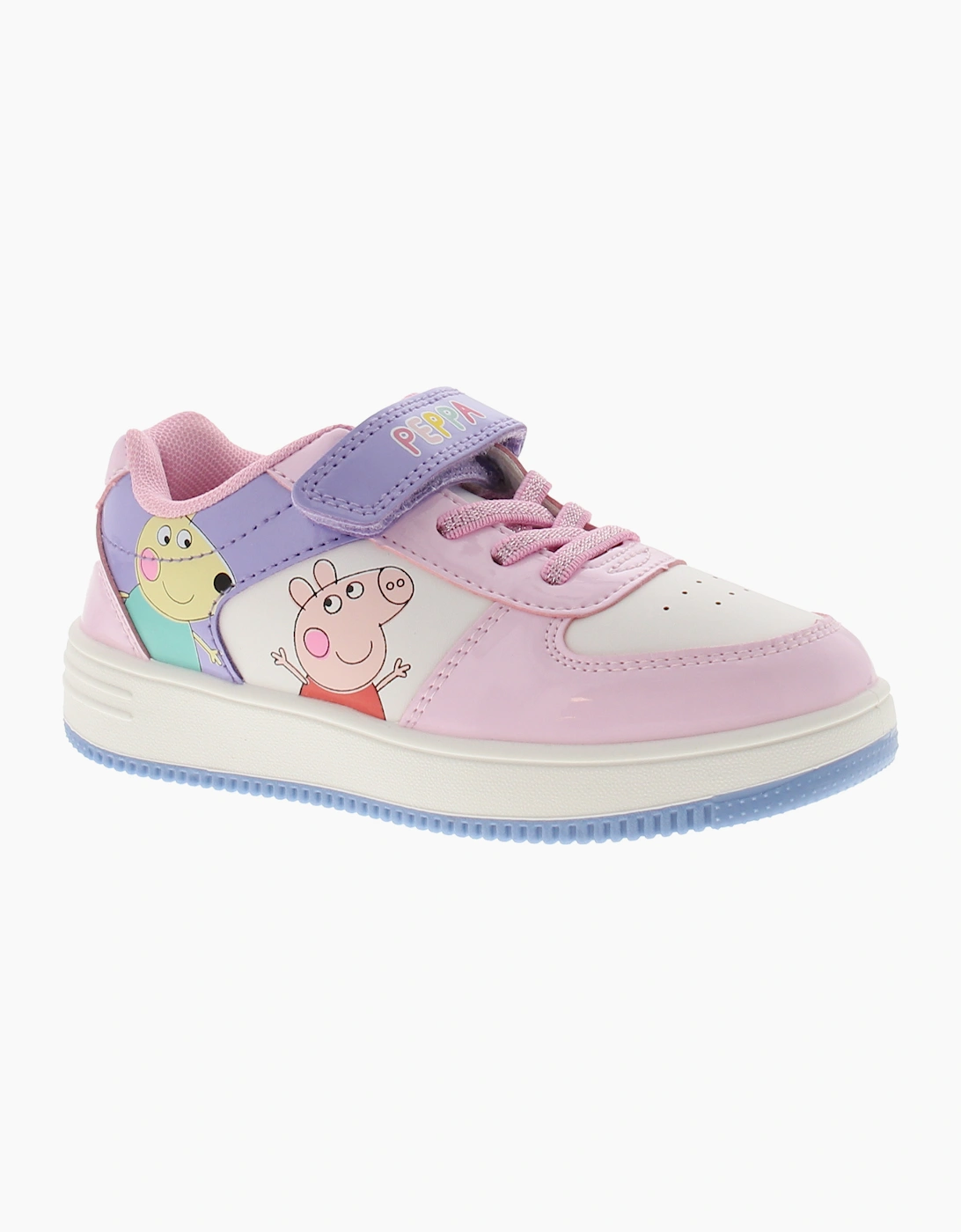 Peppa Pig Girls Trainers Viva Touch Fastening pink white purple UK Size