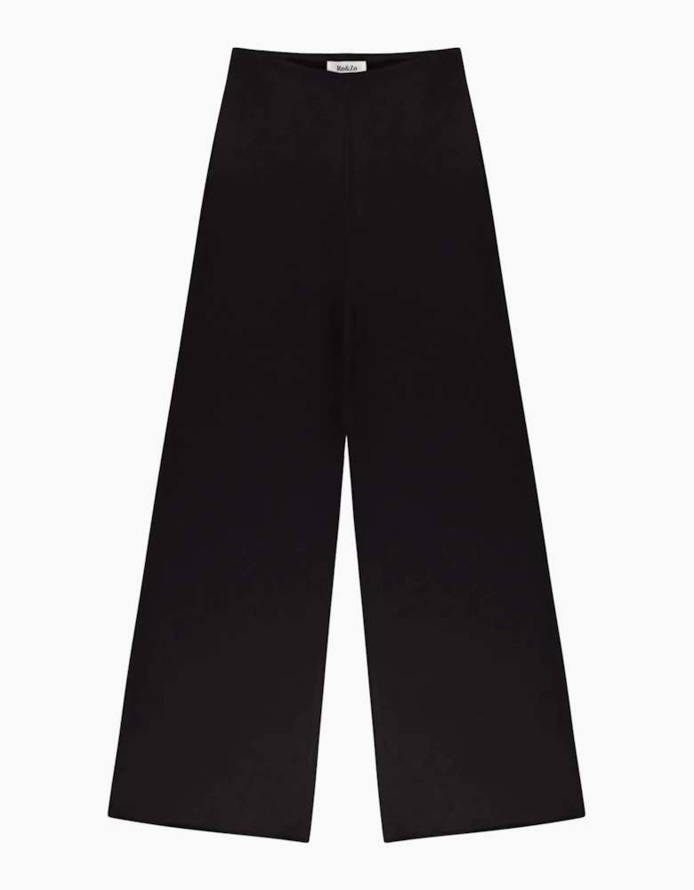 Petite Black Satin Trouser