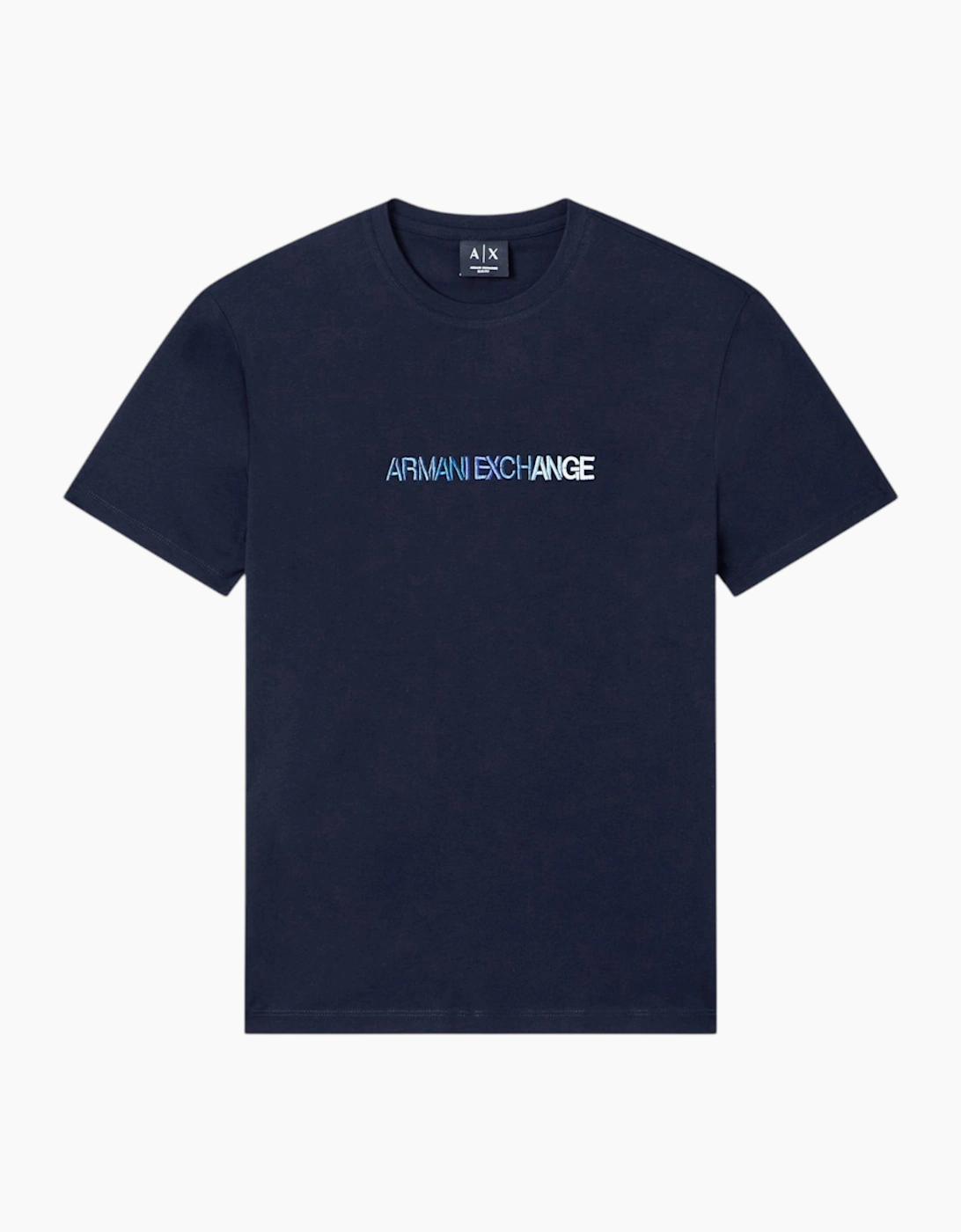 Armani Exchange Mens T-Shirts 3D Embroidered Cotton Tee