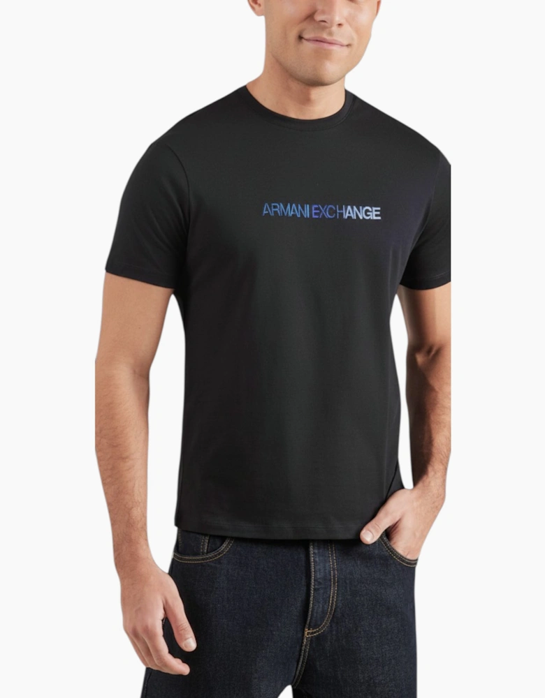 Armani Exchange Mens T-Shirts 3D Embroidered Cotton Tee