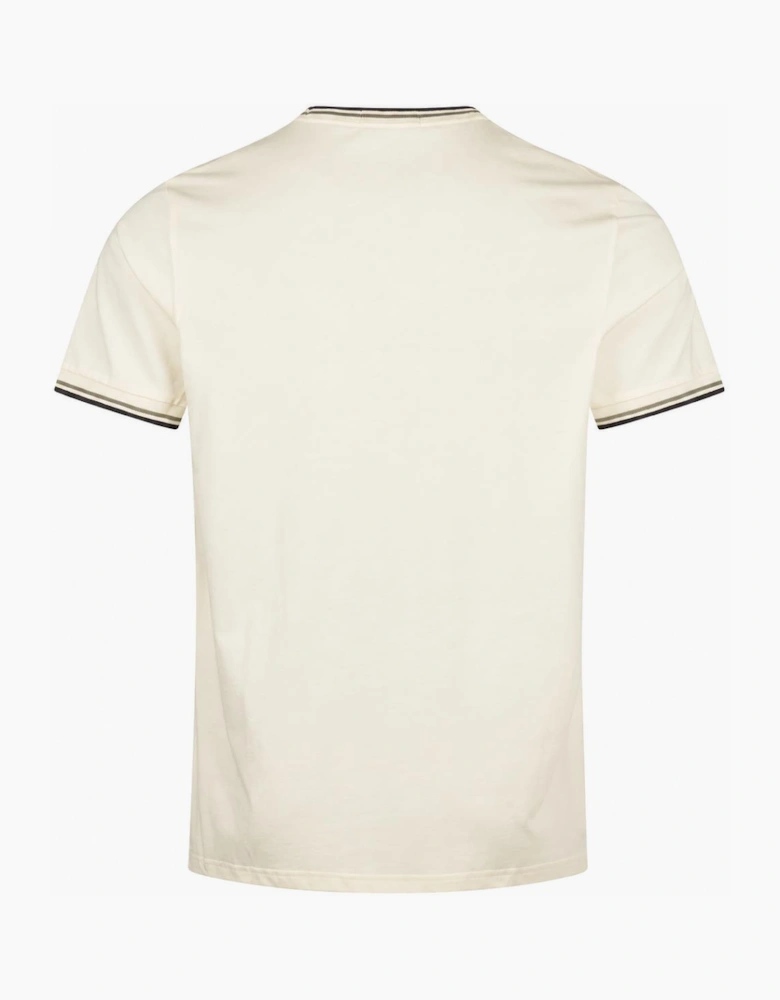 Fred Perry Twin Tipped T-Shirt Ecru/Seagrass/Dark Airforce