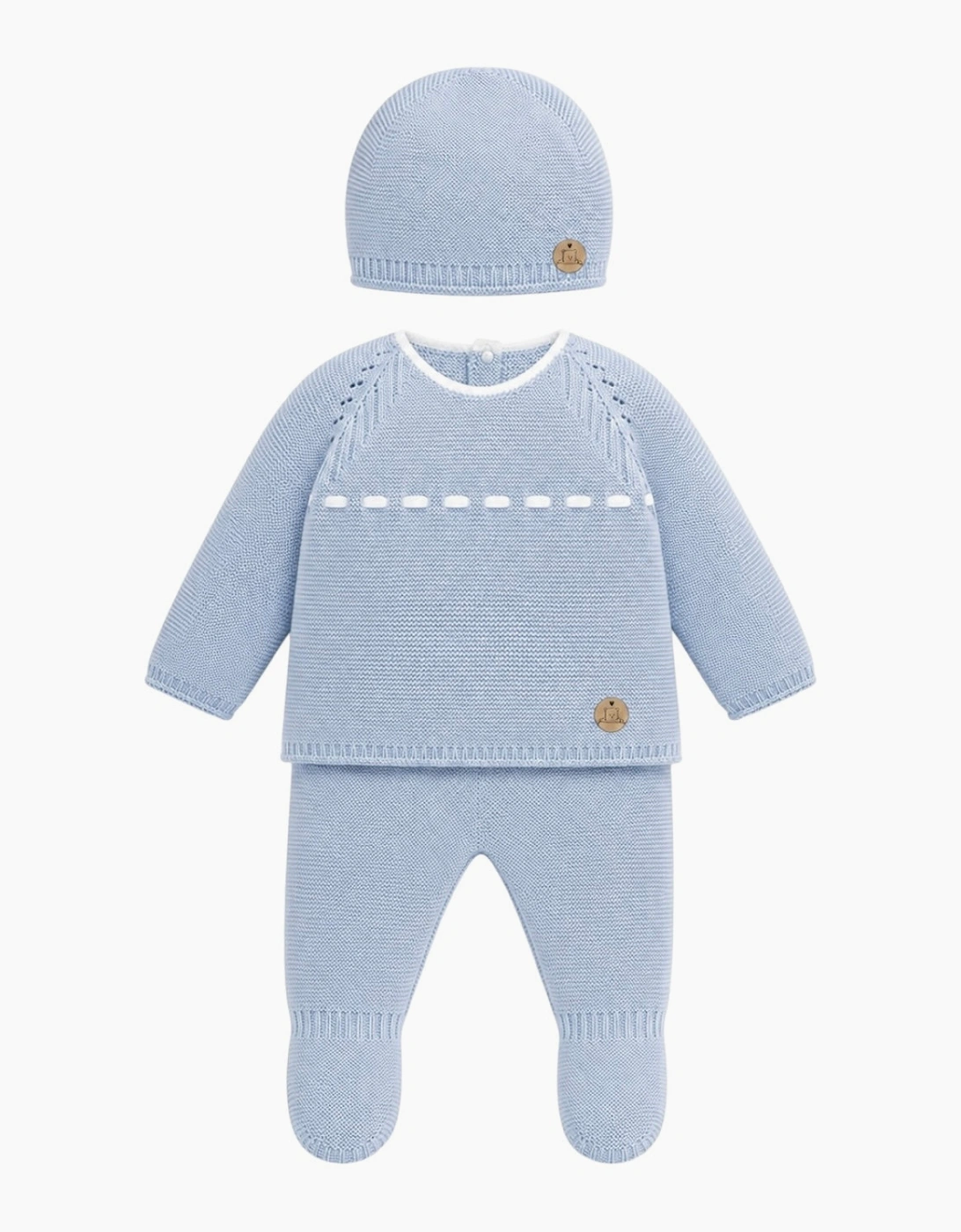 Powder Blue Knit Set and Hat