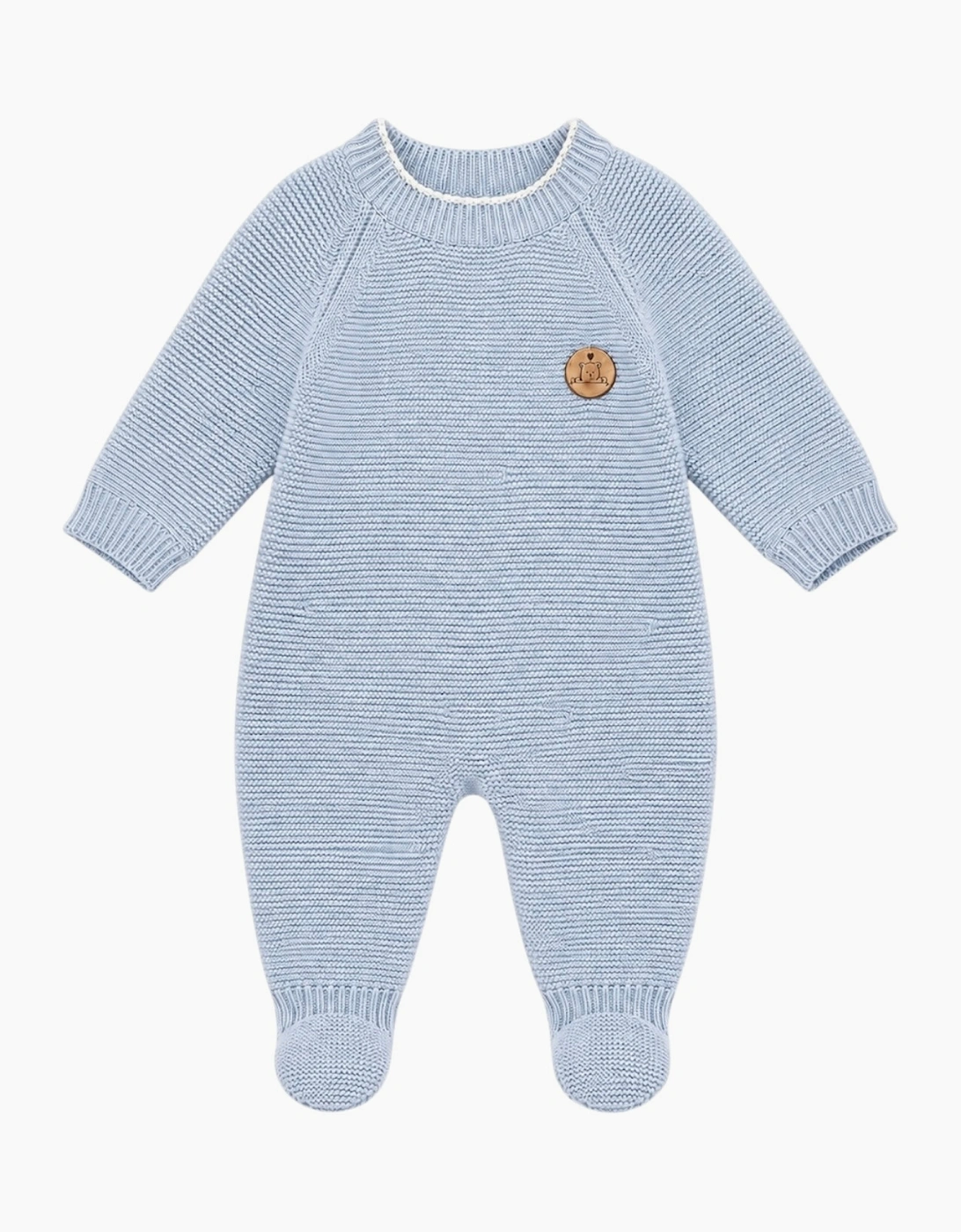 Powder Blue Knit Babygrow