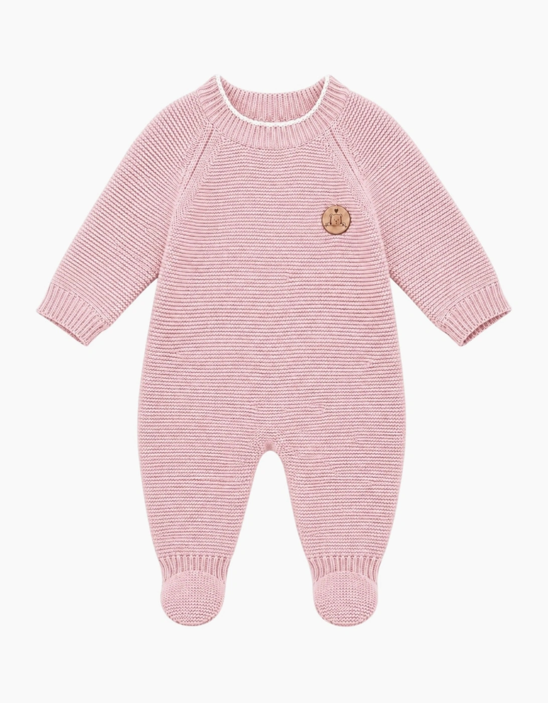 Powder Pink Knit Babygrow