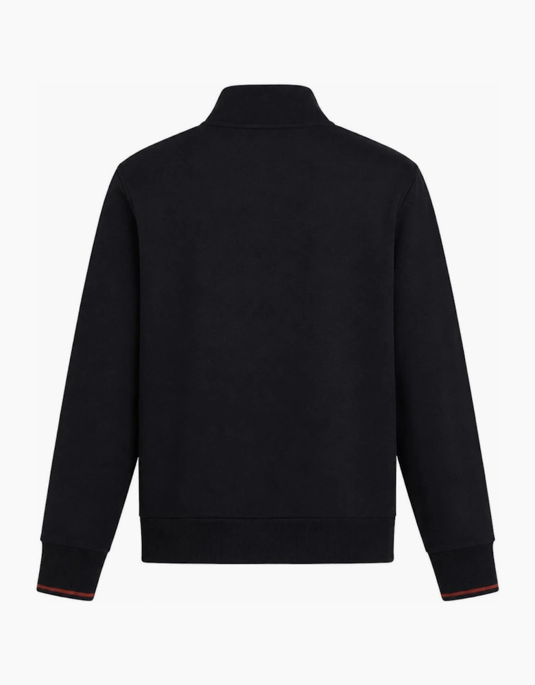 Fred Perry Half Zip Sweatshirt Navy/Brandy/Rich Brown
