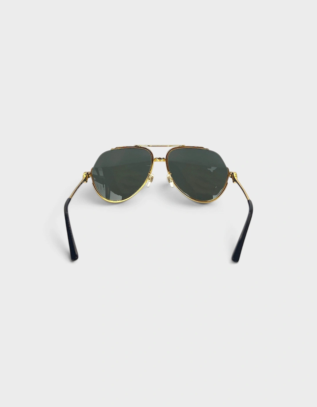 Rounded Frame Sunglasses Gold Black