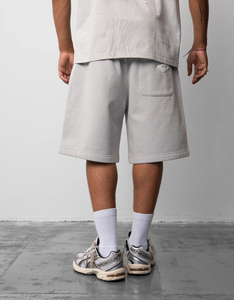 Fresh Flavours Rise, Shine & Consume Sweat Shorts - Lt Grey/Blue