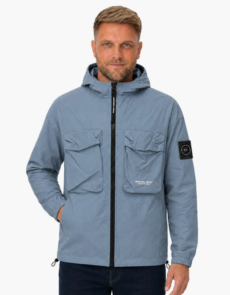 Marshall Artist Centro Hooded Overshirt Storm Grey