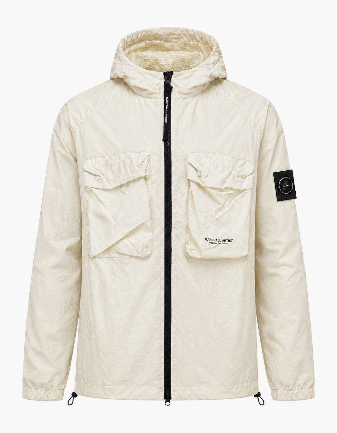 Marshall Artist Centro Hooded Overshirt Silver Birch
