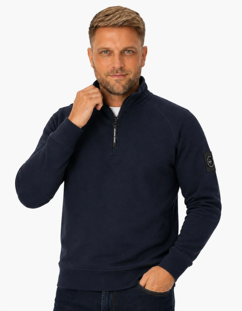 Marshall Artist Siren 1/4 Zip Sweatshirt Navy