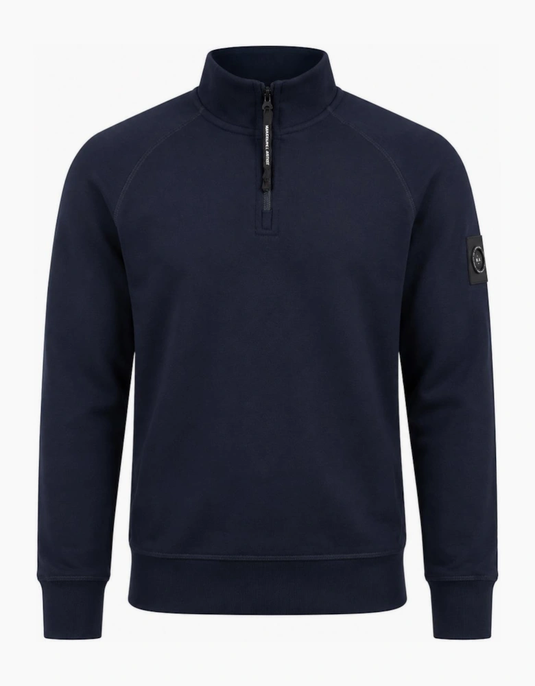 Marshall Artist Siren 1/4 Zip Sweatshirt Navy