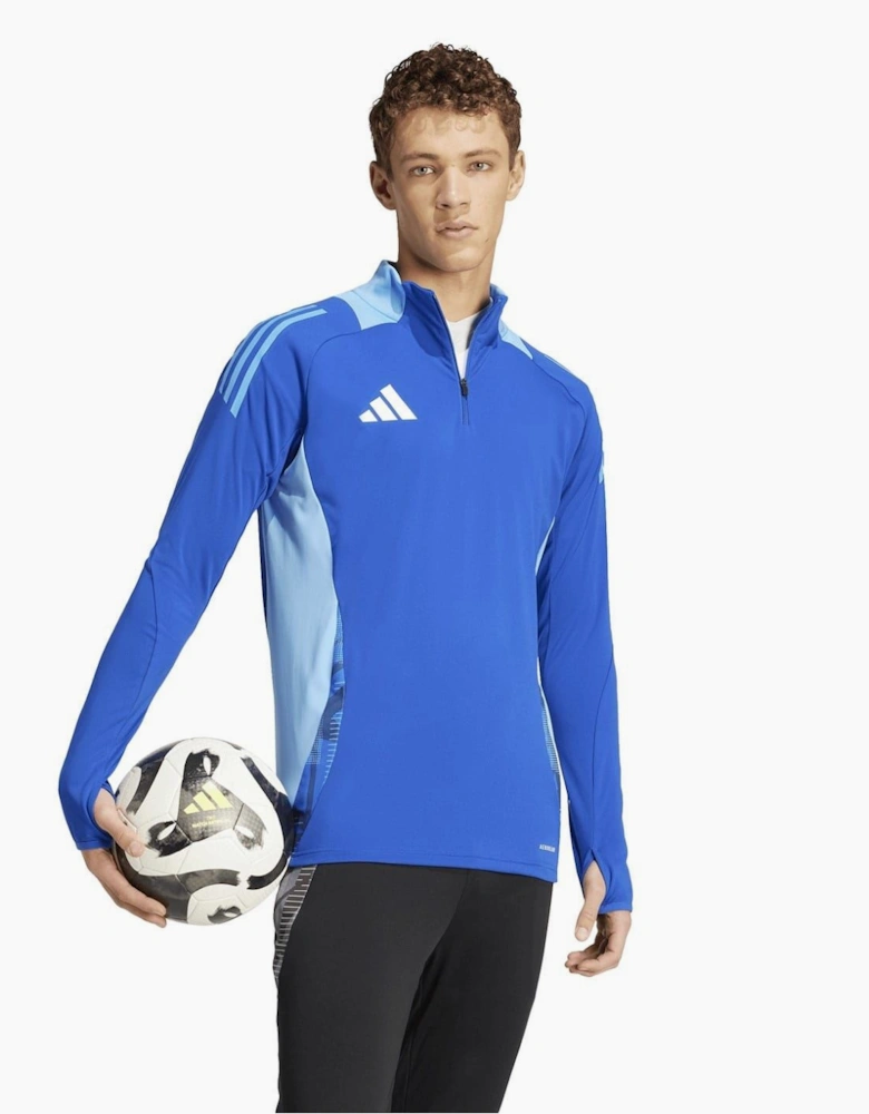 Zip Neck High Collar Long Sleeve Athletic Jersey
