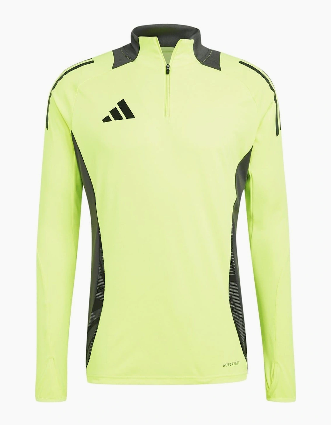 Adidas Men's Yellow Zip Neck High Collar Long Sleeve Athletic Jersey - Size 36