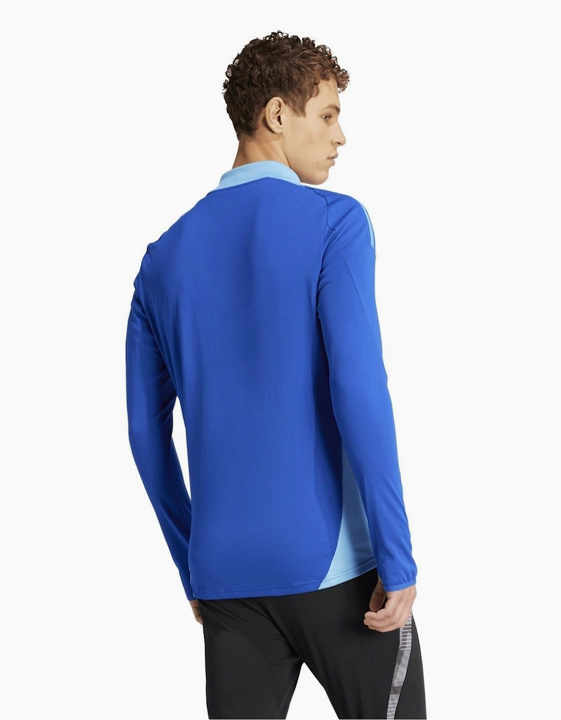 Zip Neck High Collar Long Sleeve Athletic Jersey