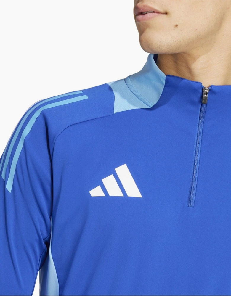 Zip Neck High Collar Long Sleeve Athletic Jersey