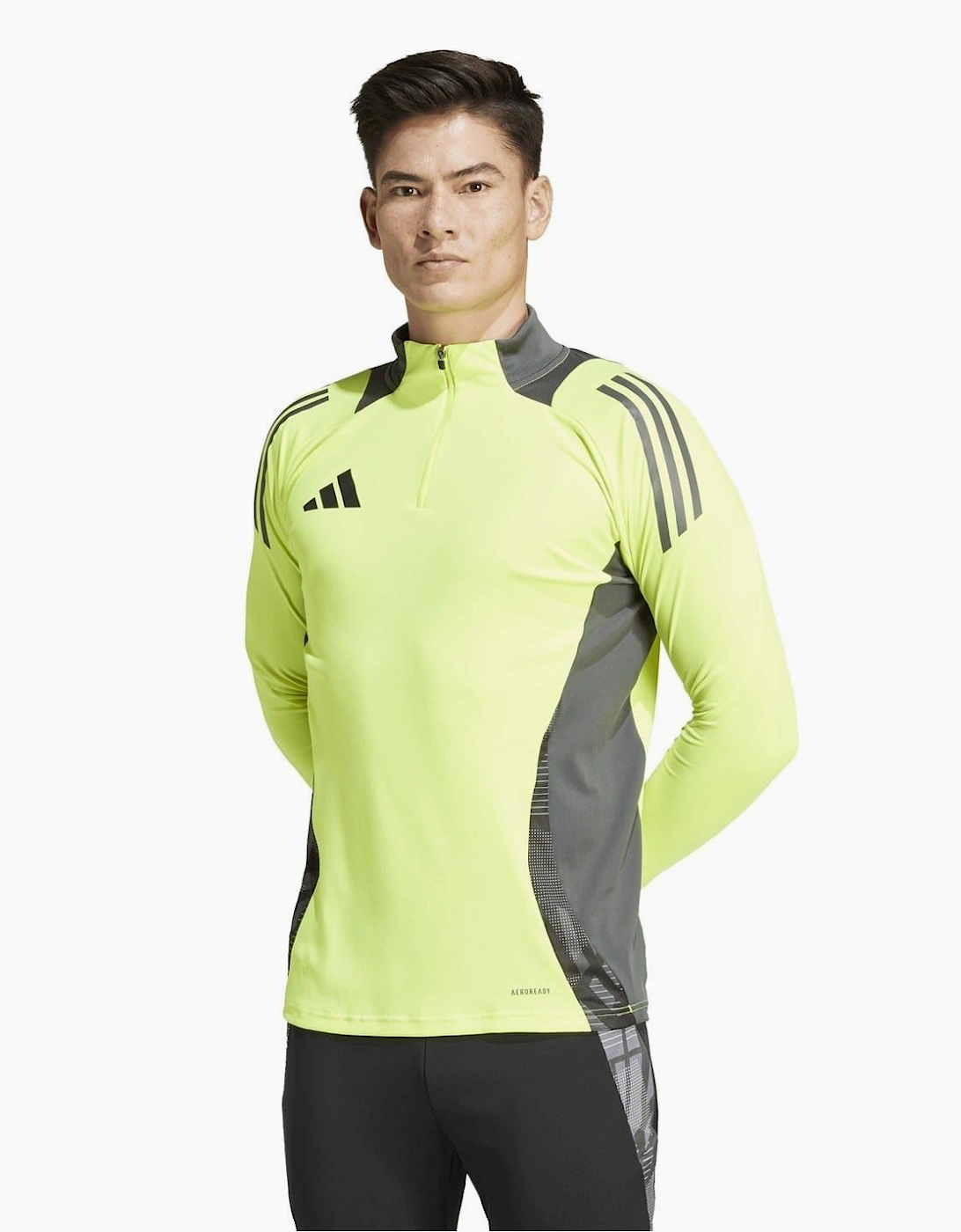 Zip Neck High Collar Long Sleeve Athletic Jersey