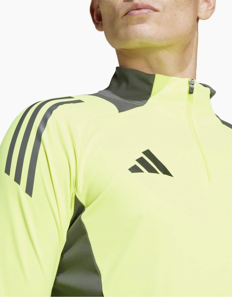 Zip Neck High Collar Long Sleeve Athletic Jersey